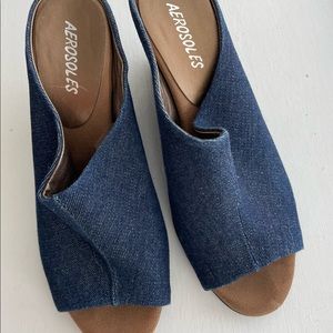 Size 8 Aerosoles Denim Wedges